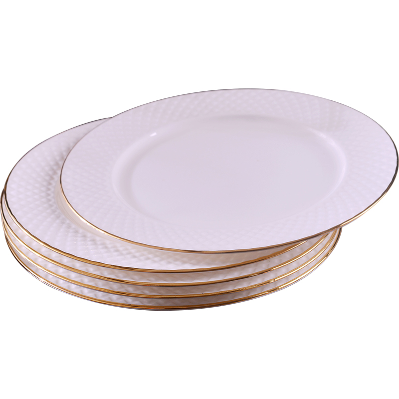 Creative household up phnom penh embossed flat suit European ipads China west pot dish 8 inches cold dishes dishes of cold dishes