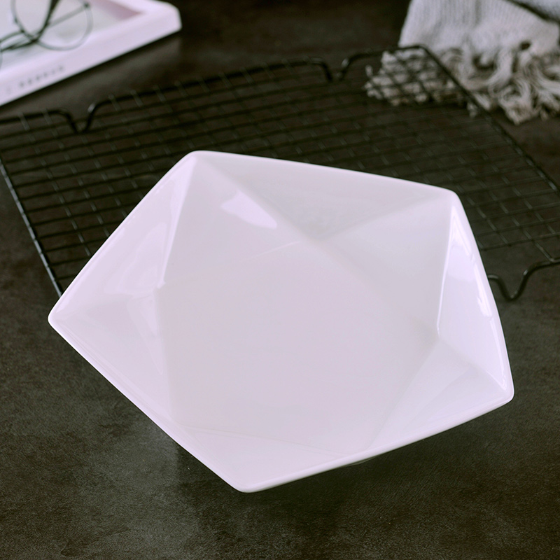 Household under the glaze color irregular plates Nordic creative ipads porcelain soup plate web celebrity ins ceramic new move
