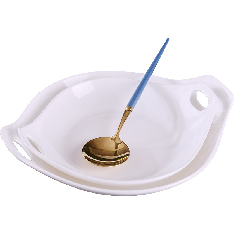 Hotel Japanese - style meal plate creative ipads porcelain ears pan household ceramics baked food dish western salad soup plates