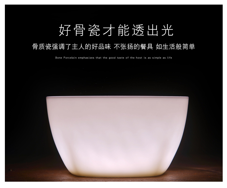 Under the glaze color ipads 10 pack 】 【 square rice bowls jingdezhen porcelain household contracted ceramic bowl set type