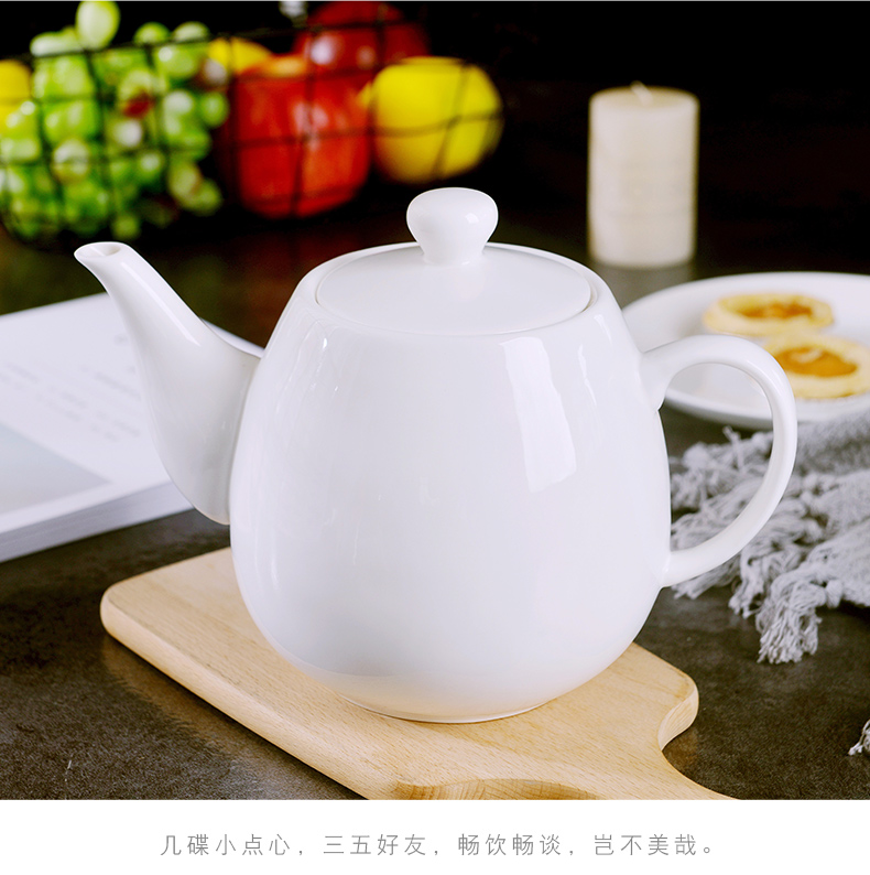 Jingdezhen under pure white glaze color large ceramic teapot household of Chinese style large - capacity single pot teapot cold water bottle