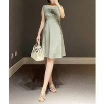 AnnaLemon explore the beauty of nature made in high quality commuter fashion silk sleeveless dress