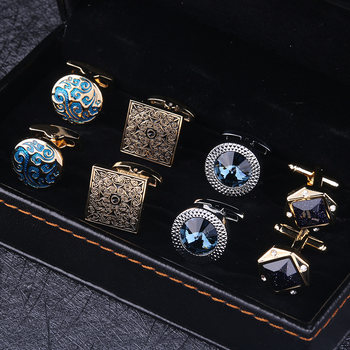 [Four Pairs in a High-End Gift Box]French Cufflinks, Cuff Studs for Men's Suits and Shirts, Cuff Studs for Both Men and Women