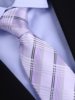 Men's Mulberry Silk Tie, Genuine Silk Formal Wear, Business Attire, Korean Style Striped Professional Groom's Tie, British Style Wedding Zipper Tie