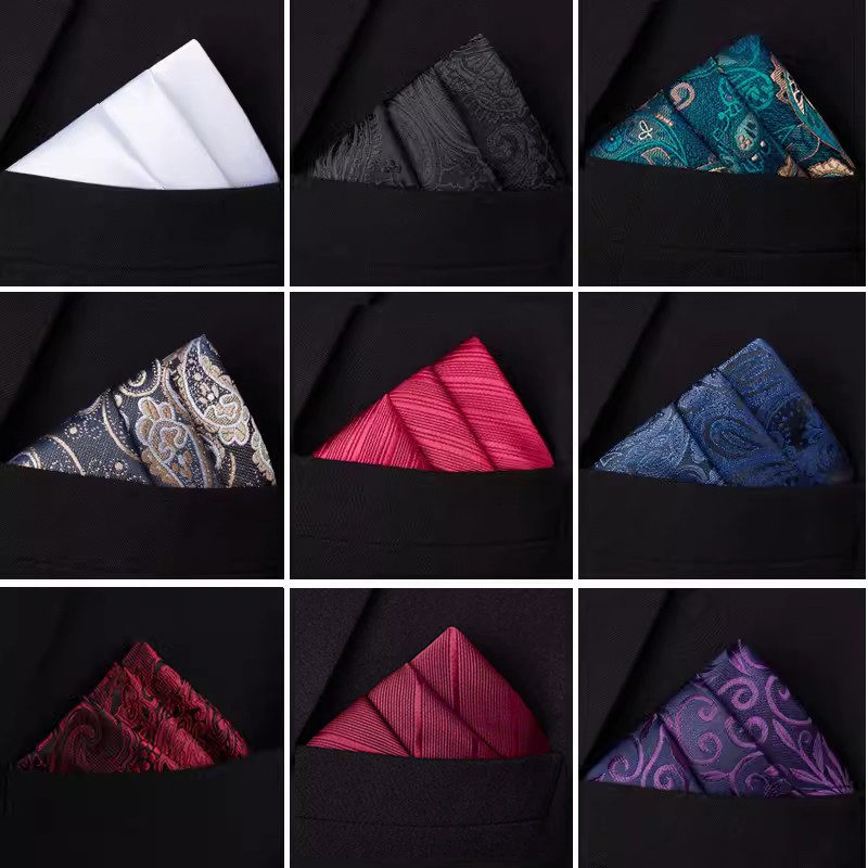 Men's Suit Pocket Square, Men's Shirt Handkerchief, Formal Suit Chest Scarf, Silk Scarf, Chest Scarf, Small White