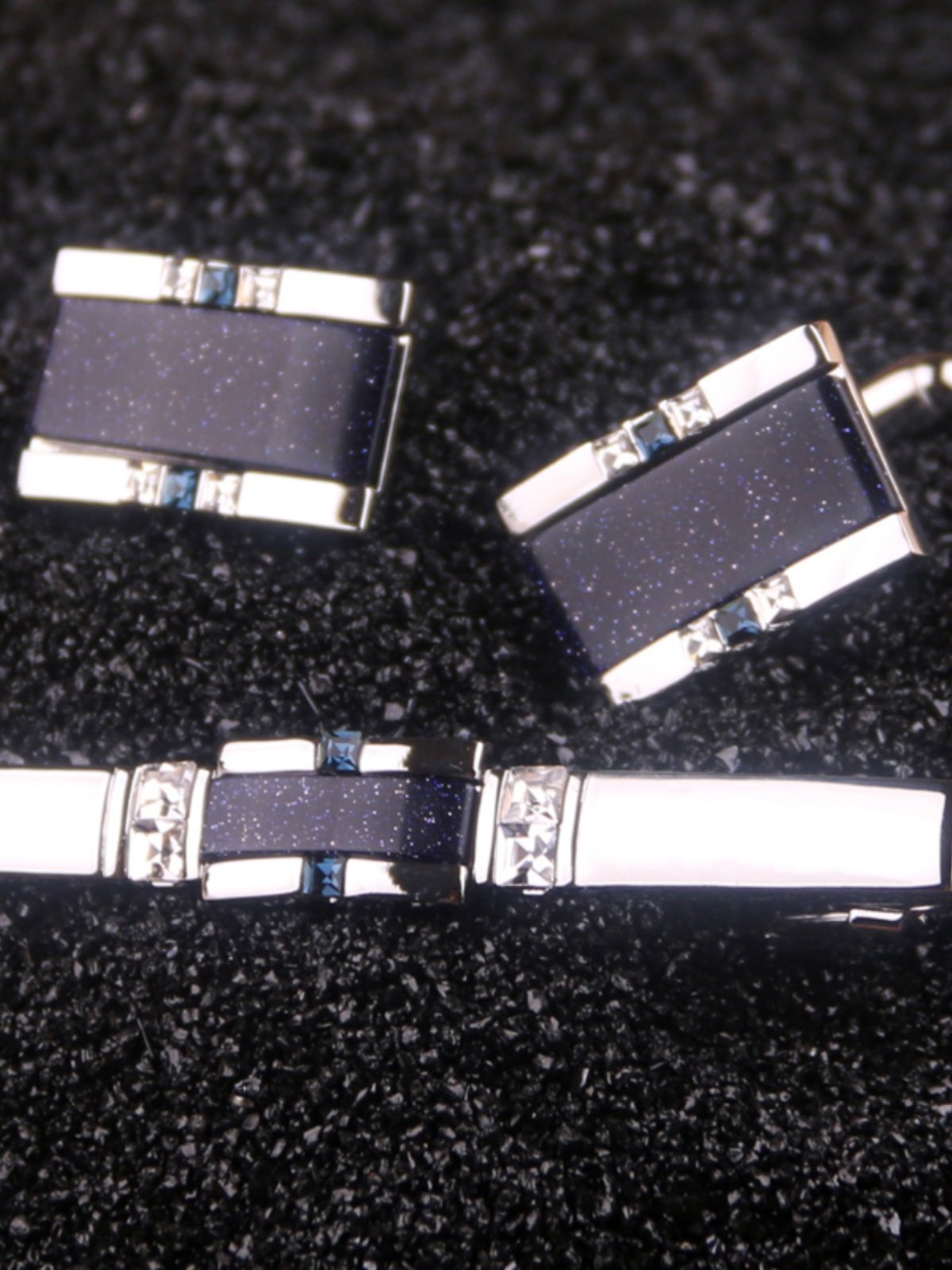 Hunting-Style Crystal Tie Clip, Diamond Tie Clip, Men's Tie Clip, Wedding Tie Clip, Cufflink Tie Clip Set