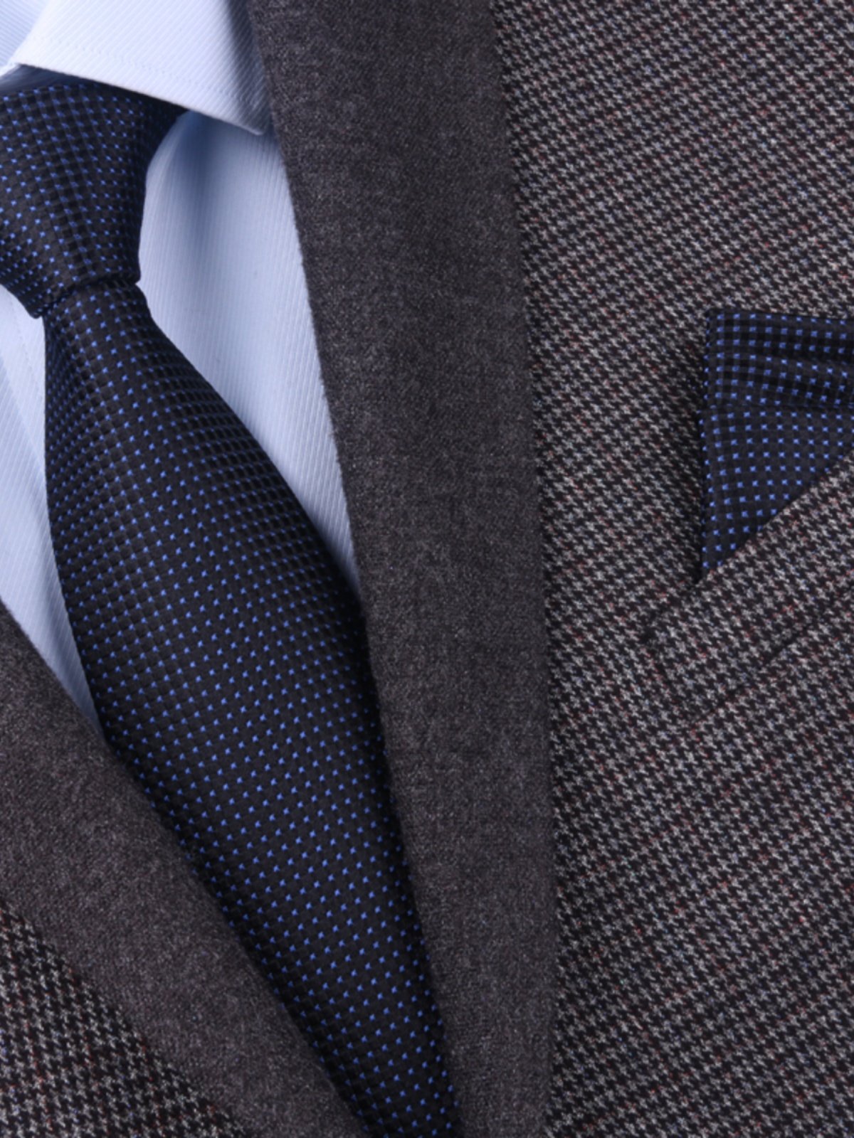 Blue Plaid Silk Tie Men's Business Formal Wear Mulberry Silk Zipper Lazy Tie Gift Box