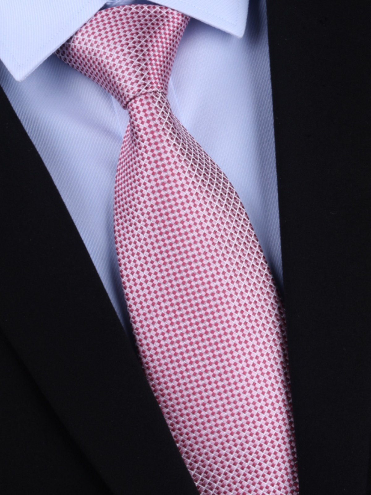 Mulberry Silk Tie Men's Formal Business Groom Wedding Professional Work Pink Tie Gift Box