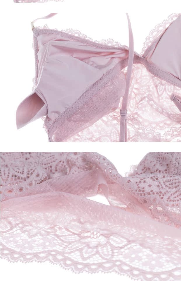 Quần lót nữ kiểu vest sang trọng Áo lót không vành viền ren gợi cảm mặc lại áo ngực Bralette quần lót phụ nữ