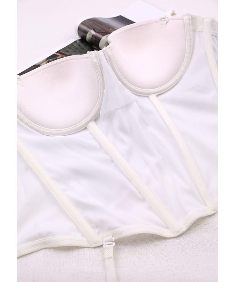 B1035 Châu Âu satin sang trọng carter body corset với áo ngực corset định hình áo khoác xương 75B thời trang đồ lót