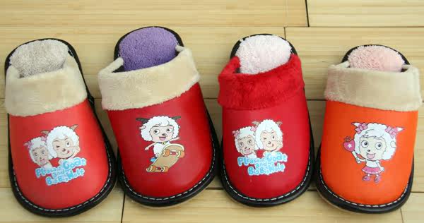 Pantoufles enfants en cuir synthétique pour hiver - semelle tendon - Ref 1026392 Image 6