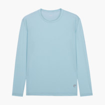 NEPA Resistant Korea 22 Spring Summer Mens Pure Color Classic Small Mark Round Collar Cover Outdoor Long Sleeve T-shirt