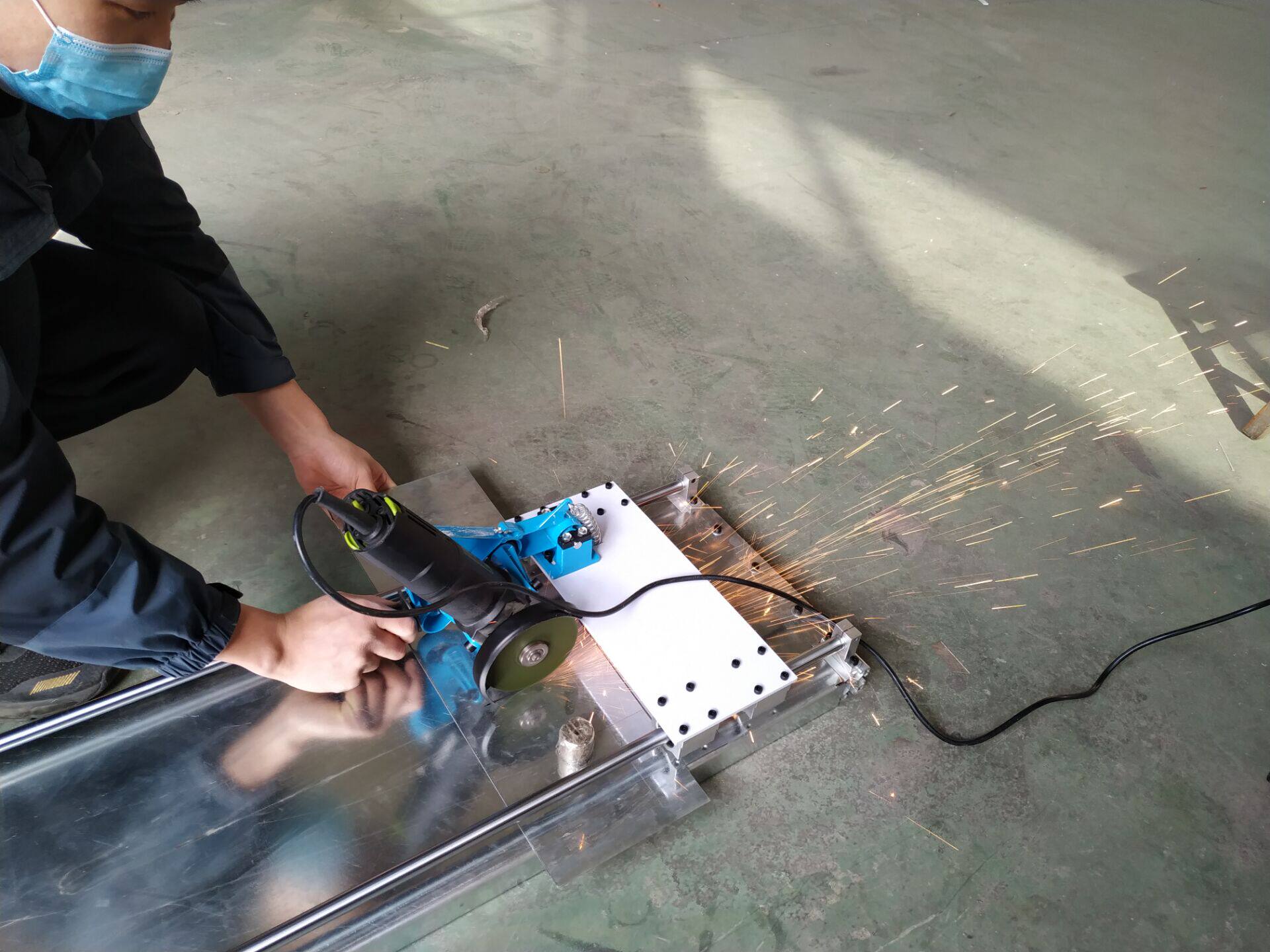 2022 new landscape character opening slot machine bevel solid word bending arc electric planing stainless steel galvanized sheet iron