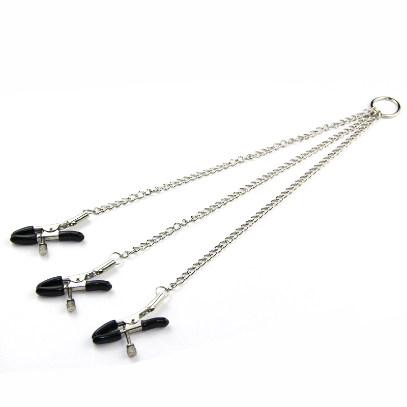 SM sexy breast clip clitoris clip labia clip alternative toy women's long chain breast clip breast abuse adult passion sex products