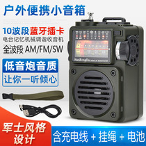 Hanrong Da Full Band Radio Super Signal Mini Multifunction Bluetooth Small Speaker Card with Body Listen