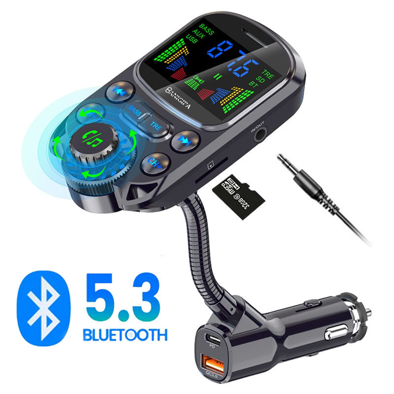 Car Bluetooth 5 3 receiver lossless music converter mp3 player U disk listening to songs car charger