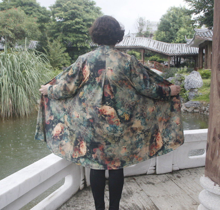 Осенний длинный плащ, куртка для матери, для среднего возраста, средней длины, большой размер Jane edge 