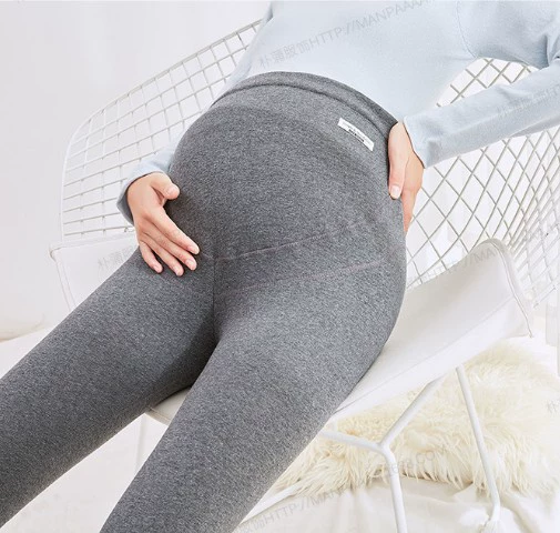 Quần legging nữ mang bầu Hàn Quốc mùa xuân và mùa thu dày 2018 mới mặc quần cotton nâng bụng cộng với quần nhung cho bà bầu