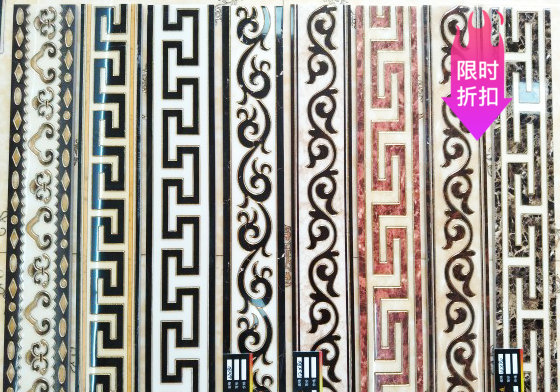 12 12 800 800 * 120 Living room Hall Hallway Styled Waveguide Sideline Earth Wire Wall Skirt edge K Gold Gilded Tiles