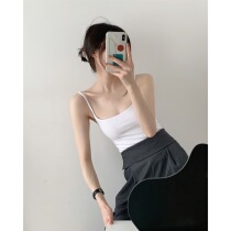 ICTS real wear max strong push classic black pure white tight flat mouth slim summer small vest