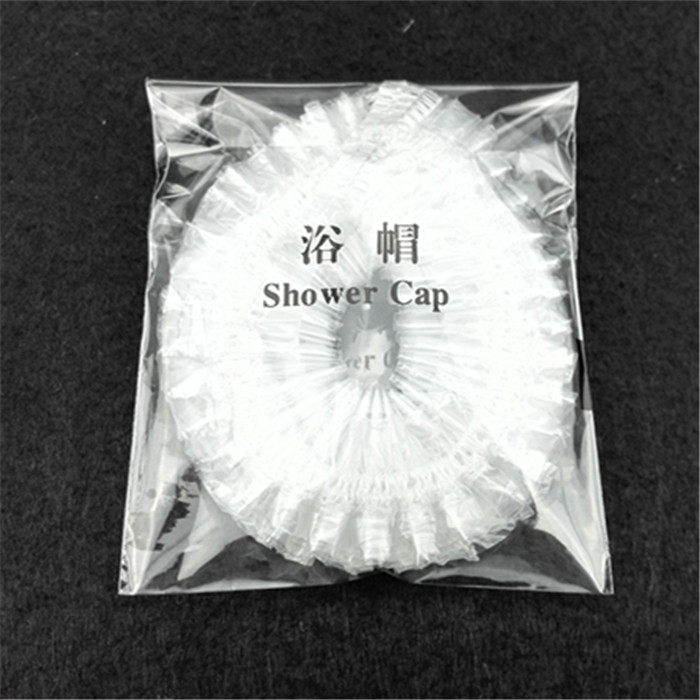 Guest House Hotel Disposable Bar 2 Low Pressure Waterproof Plastic Bath Cap Simple OPP With Character Package 1000