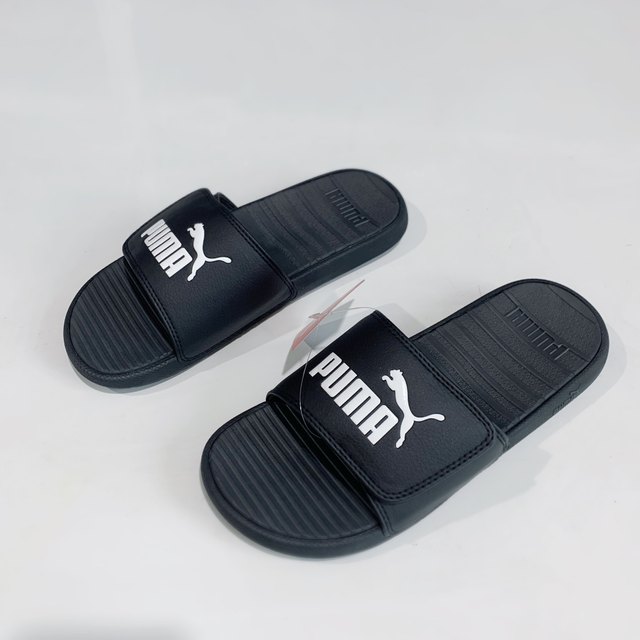 PUMA Puma Slippers Men's Summer New Simple Big Big LOGO Velcro Sports and Leisure Sandals 371051-01