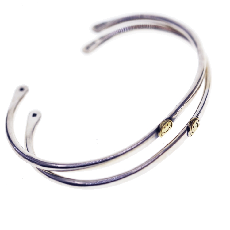 Vòng đeo tay mặt cười Ampe BWL amp Nhật Bản Hammerd bangle 925 bạc vui tươi Vòng đeo tay vòng tay lv