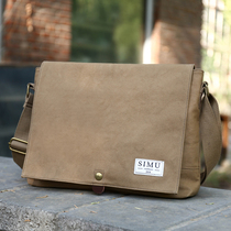 New single shoulder bag Canvas Mens Bag Skew Satchel Casual Sports Postman Day Department College Student Brief School Bag Lady Boomer Card