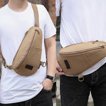 Full River Red Sail Cloth Bag Chest Bag Mens Single Shoulder Slanted Satchel Bag Han Edition Wave Bag Retro Casual Chest Front Bag Mens Bag Trend