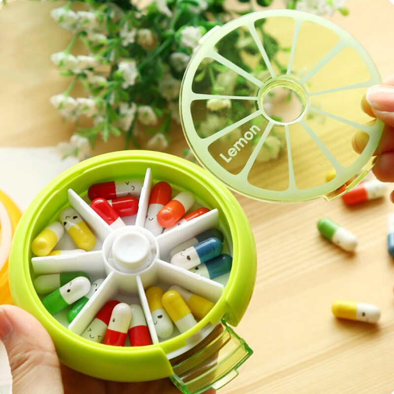 Portable small medicine boxes Carry-on Kits Containing Boxes mini Put a week pill Drug box Packaged Drug Ingots