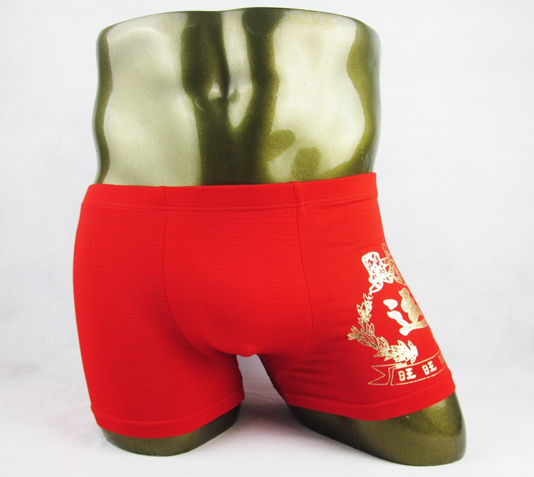 Ưu đãi đặc biệt sợi tre đồ lót nam màu đỏ Quần boxer bán hot mod modal quần short nam boxer quần lót nam sexy