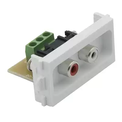 Solder-free red and white 2RCA audio module