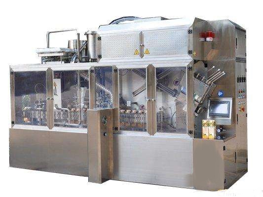 Apple Cider Vinegar Milk Roof Box Filling Machine Roof Carton Filling and Sealing Machine