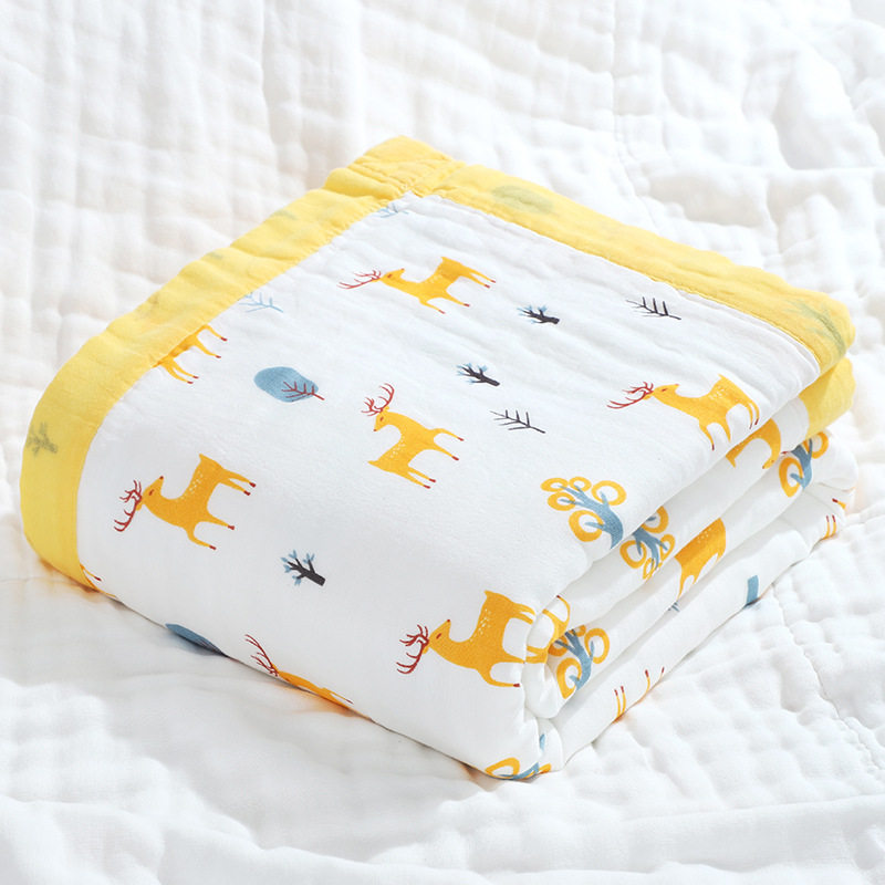 Pure cotton children's six-layer gauze large bath towel cotton washing gauze wrapping towel newborn cover is baby absorbent large towel