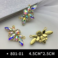 801-01 золотое дно цвет AB/1 шт. с кольцами с обеих сторон