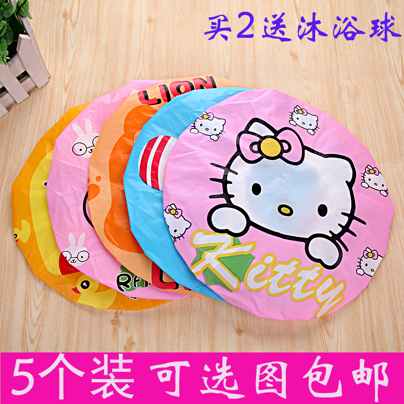 Waterproof Bath Cap Adult Bathing Cap Woman in bath headgear Kitchen Supplies Home Stir-fry Anti Oil Smoke Hat 5 Dress