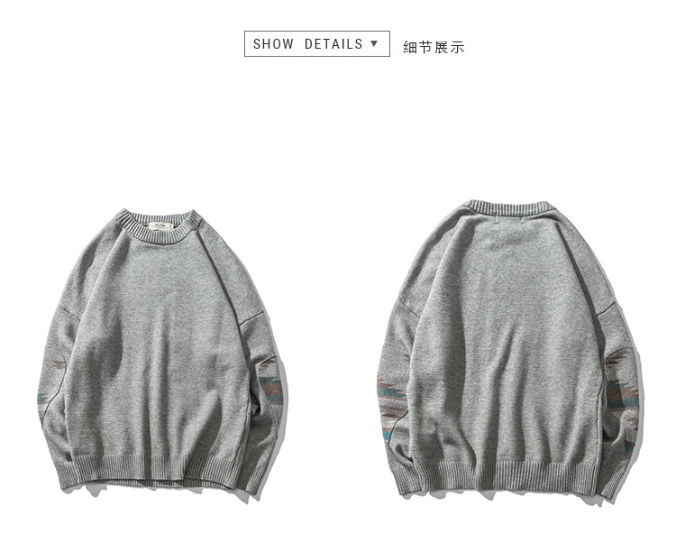 Tủ quần áo Tokyo thiết kế nguyên bản thủy triều quốc gia đôi cổ tròn áo len rộng giản dị Phiên bản Hàn Quốc của xu hướng áo gió Harajuku áo hoodie đôi