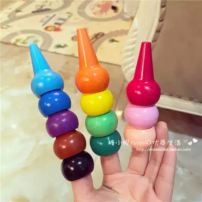 Japanese Baby Color Baby children can wash easy to hold safety puzzle stack crayon 12 colors