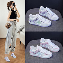 South Korea 2021 Fall New Ins luminous small white shoes Women Breathable Student Board Shoes Han Edition 100 Hitch Casual Women Shoes