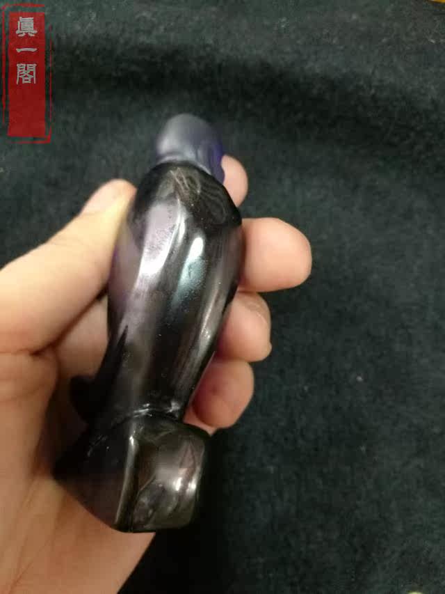 аксессуары для шеи 高档精品古玩 清代老宝石精美雕刻弥勒佛招财蓝宝石老宝石摆件