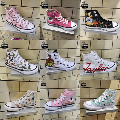 Настоящая детская обувь Converse Counter, детская парусиновая обувь с высоким берцем 671099C 668461C 366196C