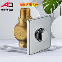 Stool Flush Valve Hand Press Type All-copper Squatting Pit Flushing Valve Squat Toilet Concealed Time-gradient Toilet Flush Valve