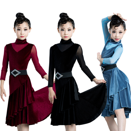 Girls Latin Dance Dresses Latin dance dress children girl dance skirt children professional sexy training performance costume competition performance dress female