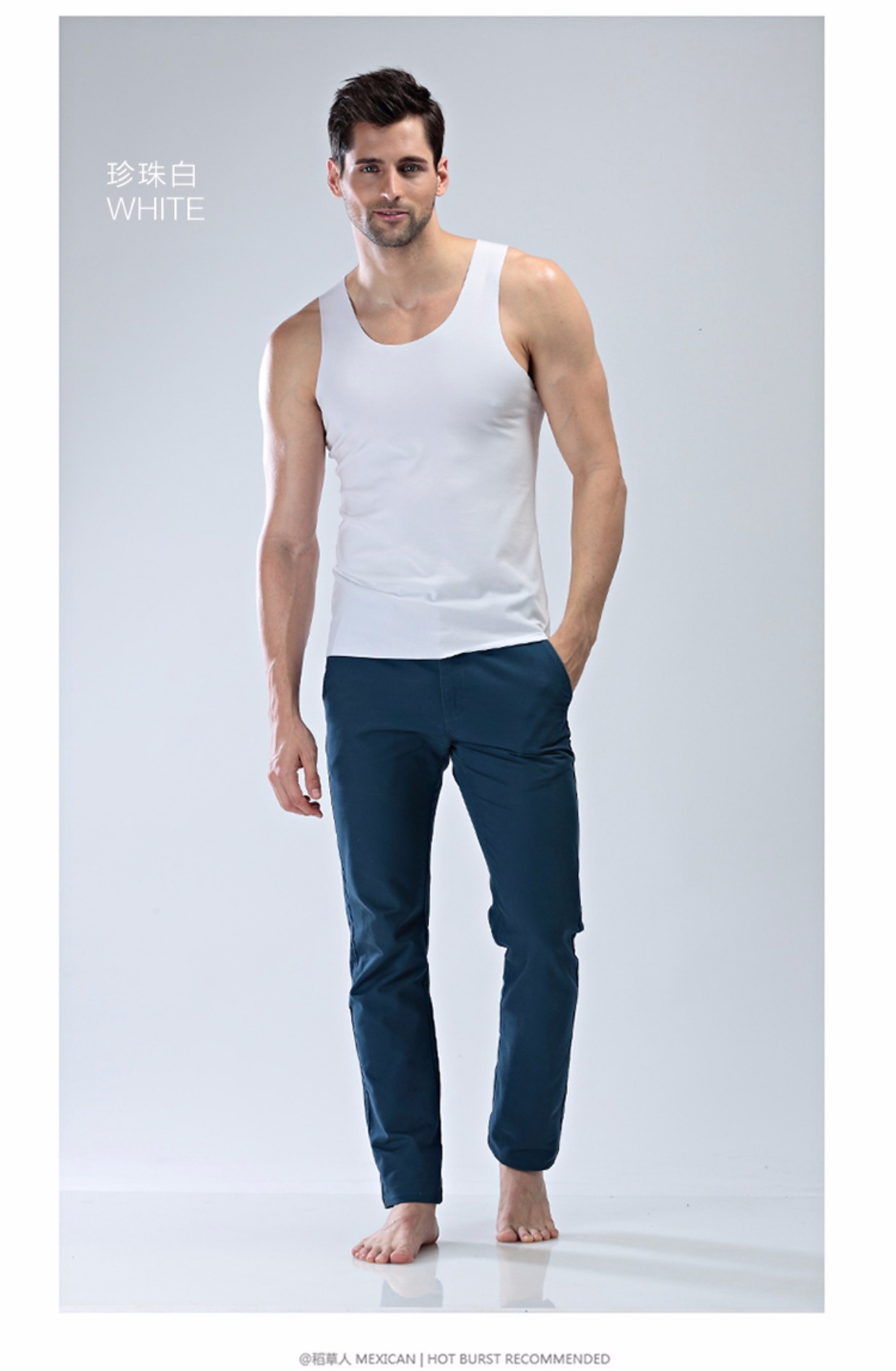 Scarecrow đồ lót nam chạm đáy áo Modal miễn phí để trồng một mảnh áo liền mạch không tay áo rộng vest ao nguc