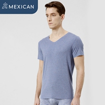 Scarecrow underwear Summer mens short-sleeved incognito T-shirt Modal business V-neck one-piece comfortable slim-fit base shirt