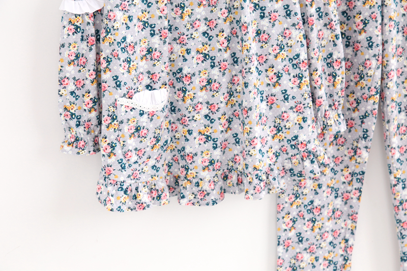 Spot Fen Teng 2018 Mới của phụ nữ Áo len dài tay Cotton Cotton Bộ đồ ngủ gió Cung cấp dịch vụ tại nhà thời trang nữ