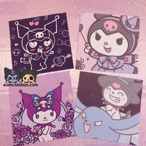 Kuromi Kuromi glasses cloth disc jewelry Mobile phone computer screen wipe14 5*14 5CM