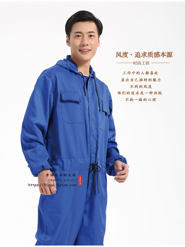 Áo trùm đầu chống bụi chống bụi phù hợp với kích thước lớn tay áo dài nam sửa chữa tự động kỹ thuật quần áo phun sơn