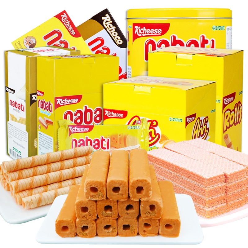 Indonesian Richeese Richeese Nabati Cheese Weihua Biscuits Bulk Whole Box Snacks