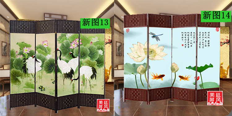 Trung Quốc làm đẹp di động màn hình phân vùng màn hình gấp phòng khách đơn giản hiện đại Trung Quốc y học vải hiên trang trí vách ngăn - Màn hình / Cửa sổ tấm bình phong gỗ